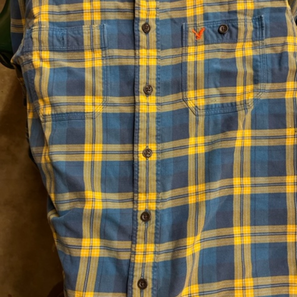 vintage 90's Fall colors Flannel American Eagle - Picture 4 of 6